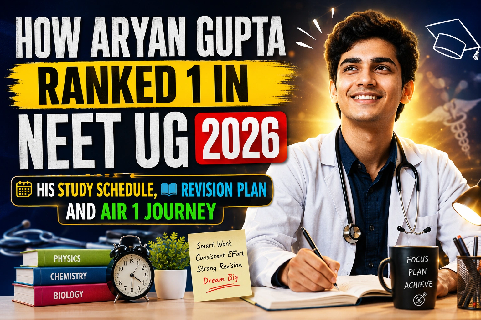 How Aryan Gupta Ranked 1 in NEET UG 2026: His Study Schedule, Revision Plan and AIR 1 Journey